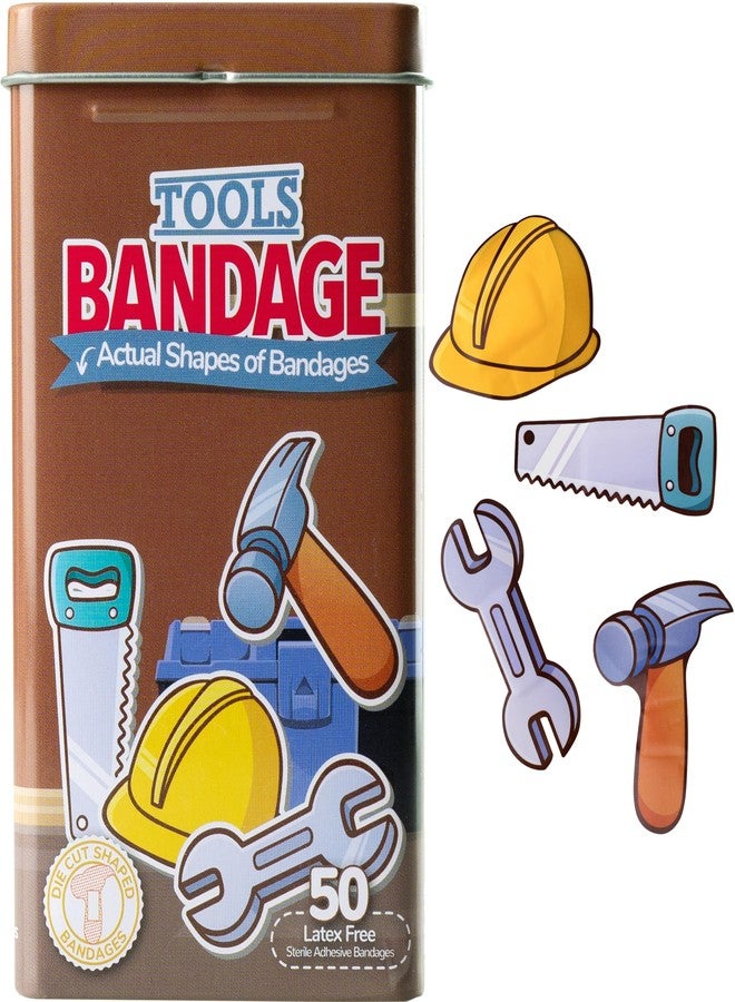BioSwiss Bandages, Tools Shaped Self Adhesive Bandage Set, Latex Free, Sterile Wound Care, 50 Count - Image 1